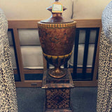 Bronze & Gold Painted Urn with Lid