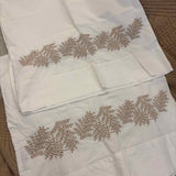 PAIR of KING Sferra Italian Hand-Embroidered Pillow Cases