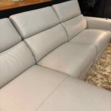 Macy's "Nevio" Power Reclining Leather Sofa with Chaise