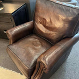 Bernhardt Push Back Leather Recliner