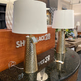 Gold Hammered Metal Table Lamp