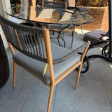 PAIR of Woven Back Outdoor Chairs