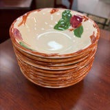 AUTUMN COLLECTION -  SET OF 10 Vintage Franciscan "Apple" 6" Bowls