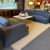 Custom Designer Brand Italian Brushed Wool Sofa