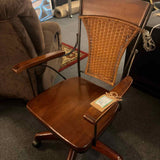 Pier One Rattan & Wood Desk Chair
