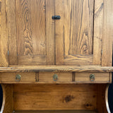 Antique Primitive Pine Stepback Cupboard
