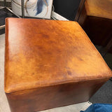 Leather Cube Ottoman