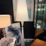"NEW" Robert Abbey Jonathan Adler Cream Leather Floor Lamp