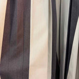 PAIR Vertical Striped Ivory/Mocha Drapes