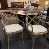 PAIR of Restoration Hardware "Madeleine" Bentwood Style  Dining Arm Chairs