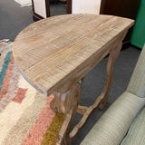 French Country Demilune Console