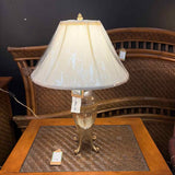 Robert Abbey Glass Base Table Lamp with Gold Accents