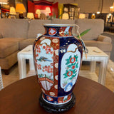 Porcelain Vase with Wood Base