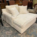 Plush Corduroy Oversize Chaise Lounge