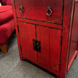 Red Accent Cabinet