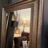Pewter Frame Beveled Mirror