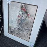 Watercolor Abstract Horse by Jessie Pettie Framed Art