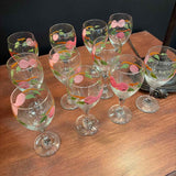 AUTUMN COLLECTION - SET OF 11 Vintage Franciscan "Apple" Water/Wine Goblets