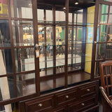 Vaughan Walnut Fiinsih Lighted China Cabinet