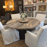 PAIR of Rowe Furniture "Finch" Slipcover Dining Arm Chairs