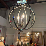 Silver & Rhinestone Orb Chandelier
