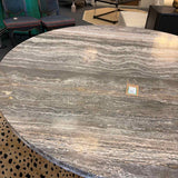 Vanguard Travertine Pedestal  Dining Table