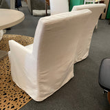 PAIR of Rowe Furniture "Finch" Slipcover Dining Arm Chairs