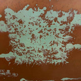 "Square" Abstract Metal Panel with Verdigris Patina Finish