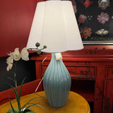 Ceramic Base Lamp w/Tulip Shade