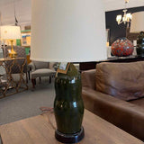 Custom Artist Pottery Table Lamp with Brunswick Lamp Co. Shade