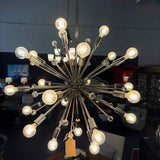 Round Modern Silver Chandelier