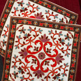 PAIR of 17" Embroidered Pillow Covers