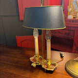 Bouillotte Style Petite Brass Adjustable Desk Lamp