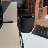24"H Black Fiberglass Planter