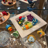 Nora Fleming Serving Set of 2 Trays and 16 Customizable Toppers