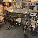 Marble Top Iron Console