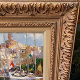 Impressionist Harbor Scene