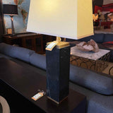 Restoration Hardware Black Marble Table Lamp
