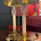 Bouillotte Style Petite Brass Adjustable Desk Lamp