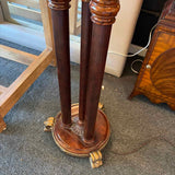 Ornate Metal & Wood Torchiere Floor Lamp