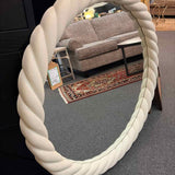 Round White 37" Carolina Mirror Co. Mirror