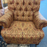 Ethan Allen Paisley Tufted Back Club Chair