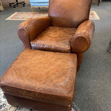 Leather Chair & Ottoman