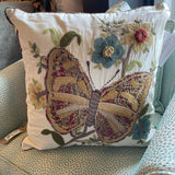 Harvest Embroidered Butterfly Pillow