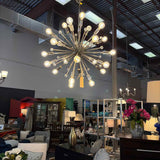 Round Modern Silver Chandelier