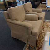 Hickory White" St. Charles" Skirted Club Chair with English Arm
