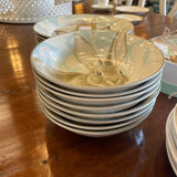 SET OF 8 Williams Sonoma Damask Bunny Bowls