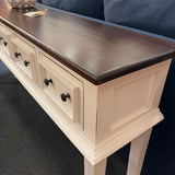 Nadeau Two Tone Narrow Console with Six Drawers