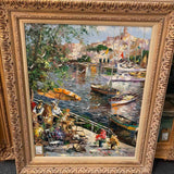 Impressionist Harbor Scene
