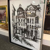 Architectural Charcoal Framed Print